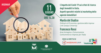 Webinar FIMAA "L’impatto del Covid-19 sui criteri di ricerca degli immobili in Italia” - venerdì 11.06.2021, dalle ore 14.30 alle ore 16.30 circa